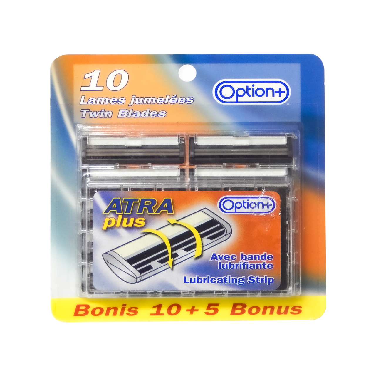 Option+ Twin Blades ATRA Refills | 10 + 5 Bonus Size
