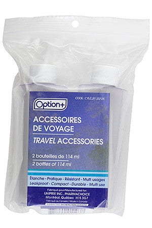 Option+ Travel Bottles | 2 x 114 ml
