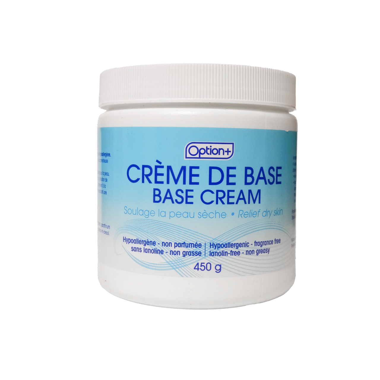Option+ Base Cream for Relief of Dry Skin | 450 g