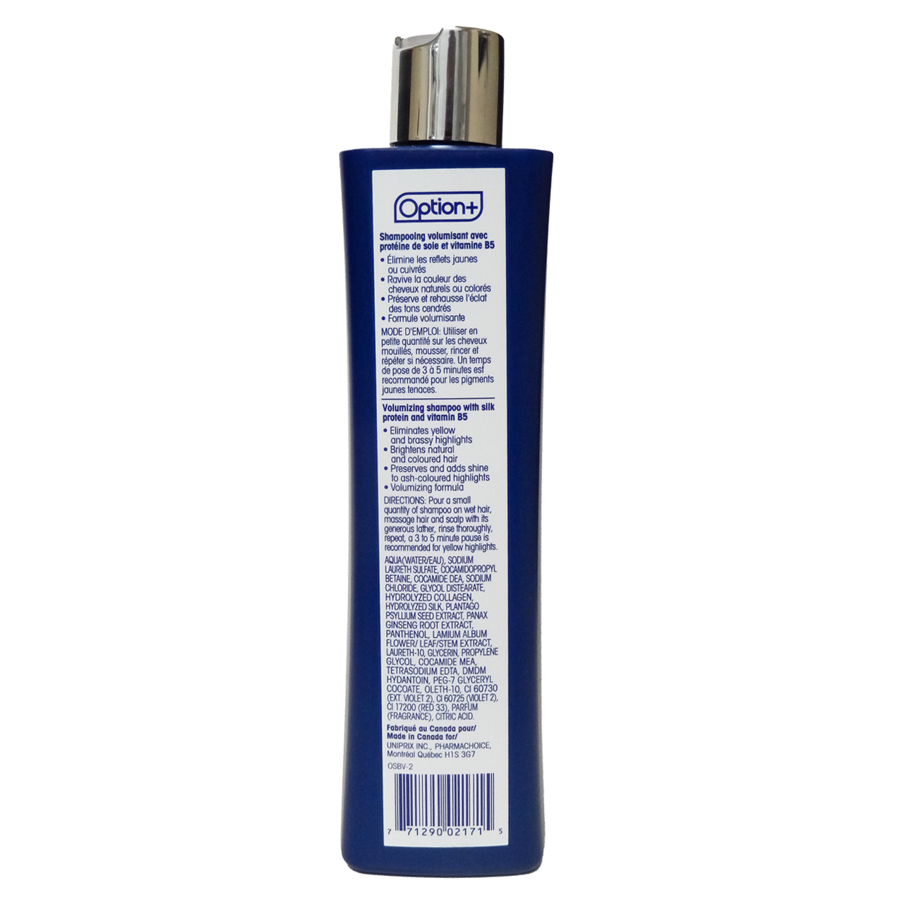 Option+ Volumizing Shampoo White, Grey, and Blonde | 450 mL