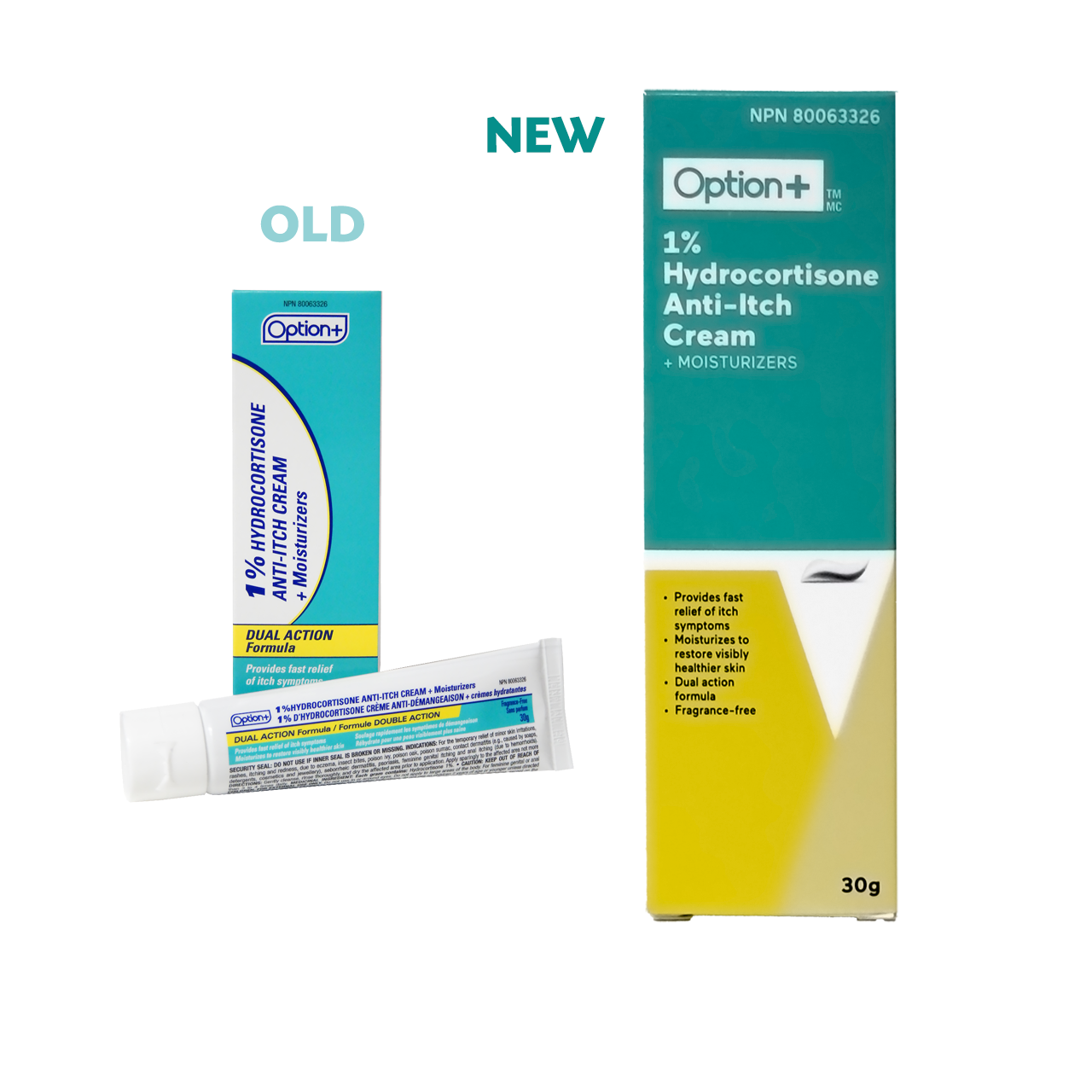 Option+ Hydrocortisone 1% Anti-Itch Cream with Moisturizer | 30 g