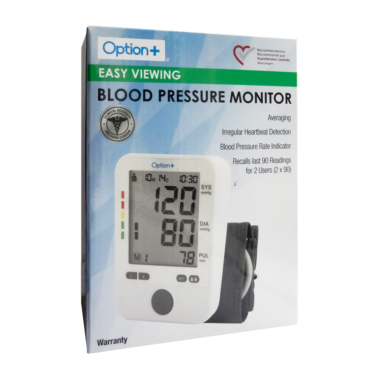 Option+ Easy Viewing Blood Pressure Monitor