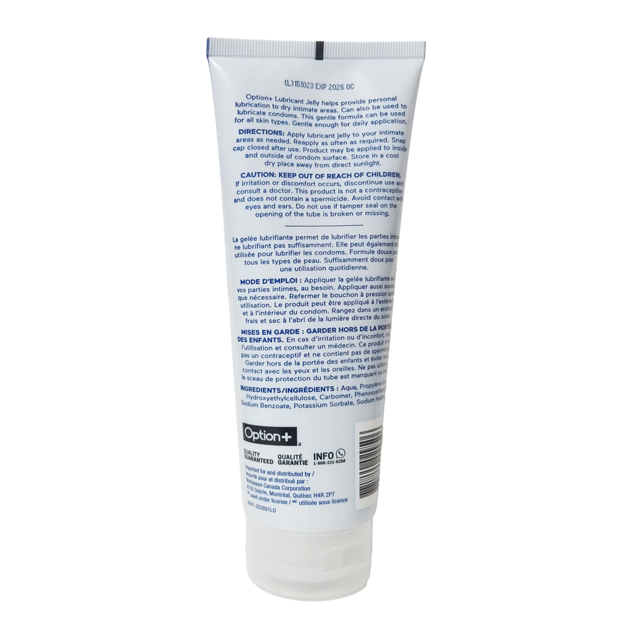 Option+ Water Based Personal Lubricating Gel | 225 g