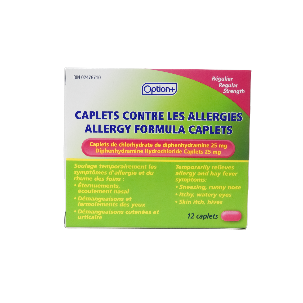 Option+ Allergy Formula 25 mg | 12 Caplets