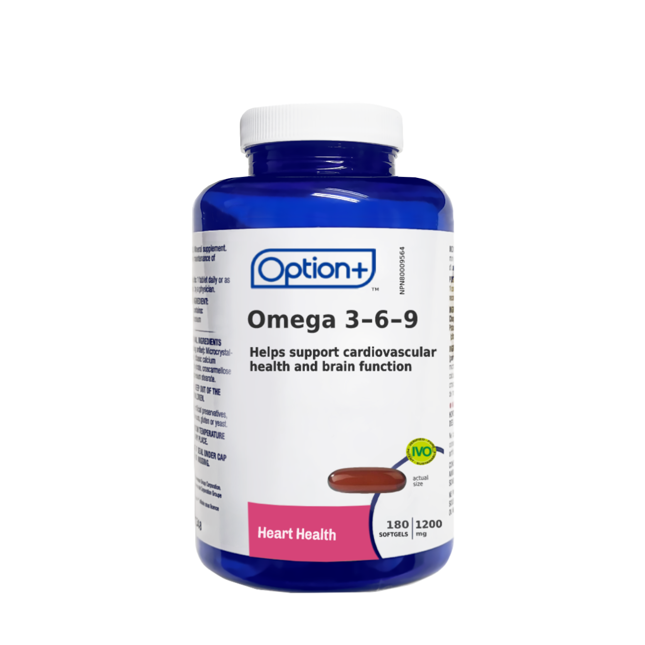 Option+ Omega 3-6-9 1200MG | 180 Softgels