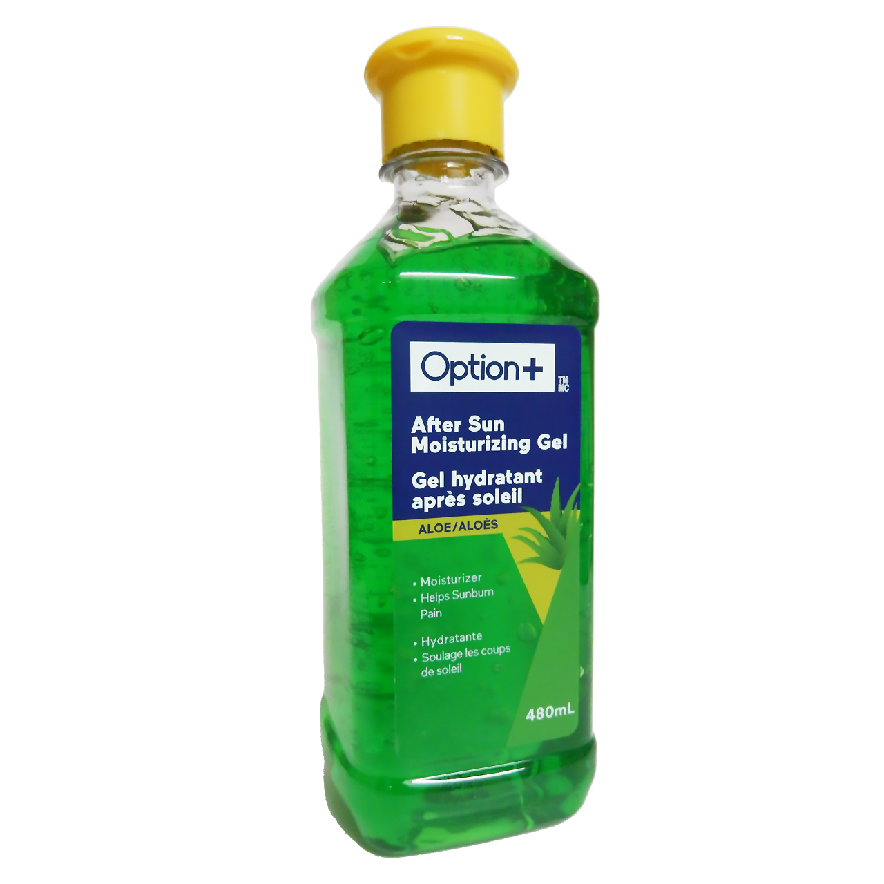 Option+ After Sun Moisturizing Gel with Aloe | 480 mL