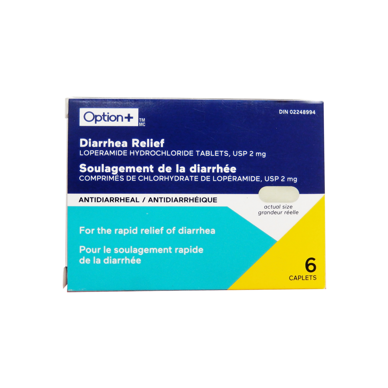 Option+ Diarrhea Relief 2 mg | 6 Caplets