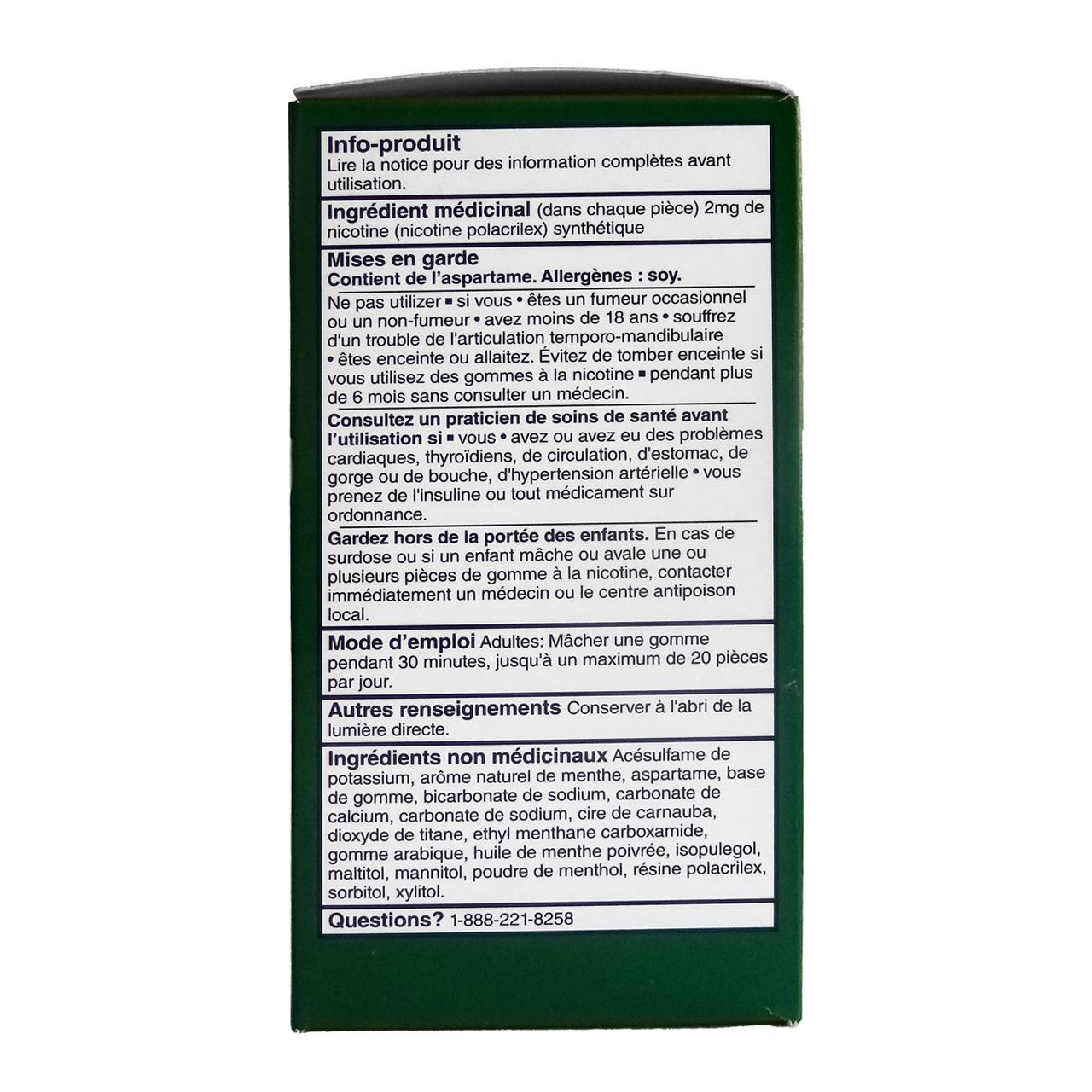 Option+ Nicotine Gum 2 mg, Ultra Chill Mint Flavour | 105 Pieces