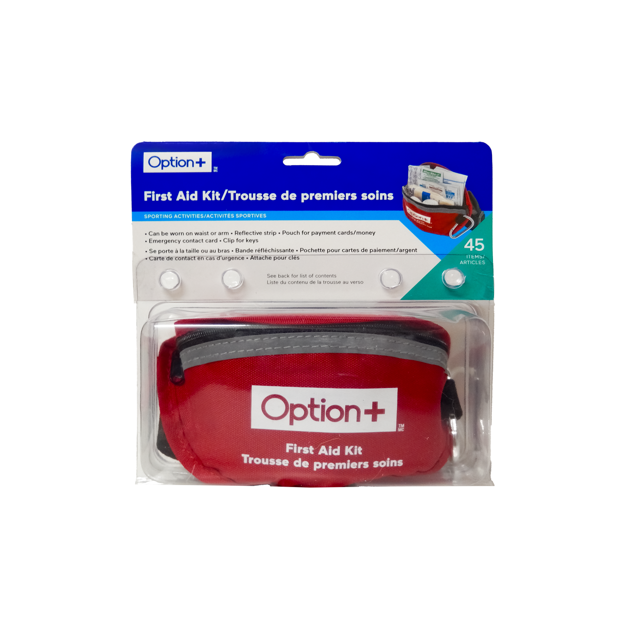 Option+ Sporting Activity First Aid Kit | 45 Items