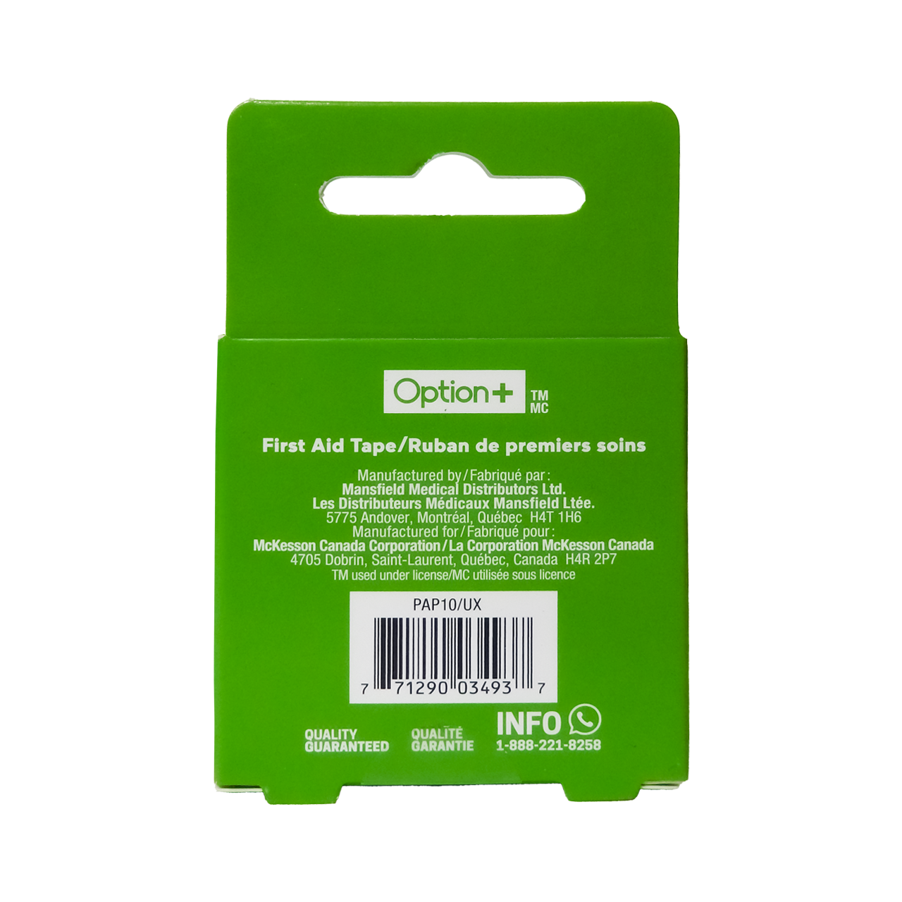 Option+ - First Aid Tape 2.5 cm x 9.1 m | 1 Roll