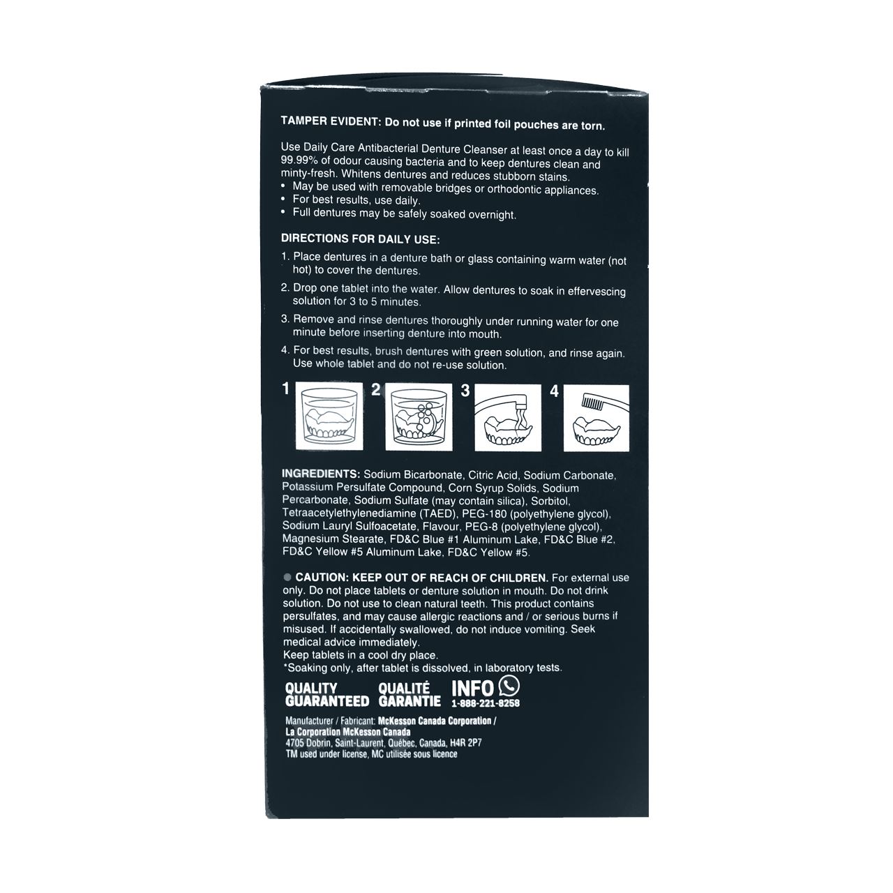 Option+ - Antibacterial Denture Cleanser Daily Care - Mint Flavour | 96 Tablets