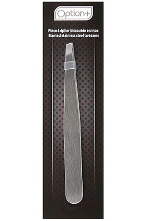 Option+ Slanted Stainless Steel Tweezers