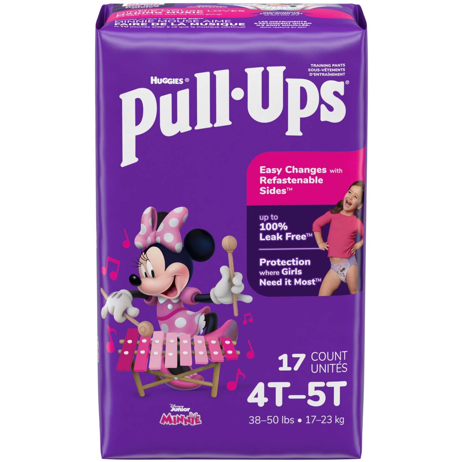 Girls' Potty Training Pants, 4T-5T (38-50 lbs)