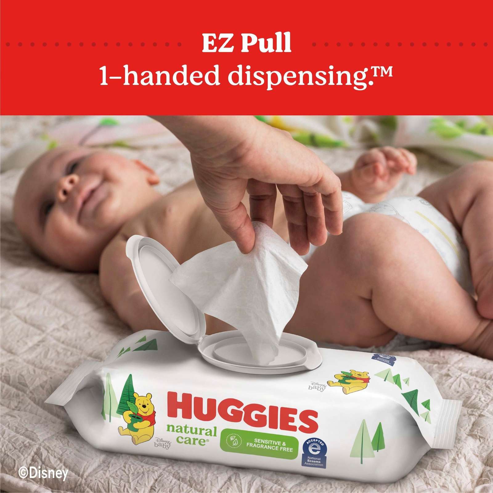 Natural Care Sensitive Baby Wipes, Unscented, 1 Flip-Top Pack