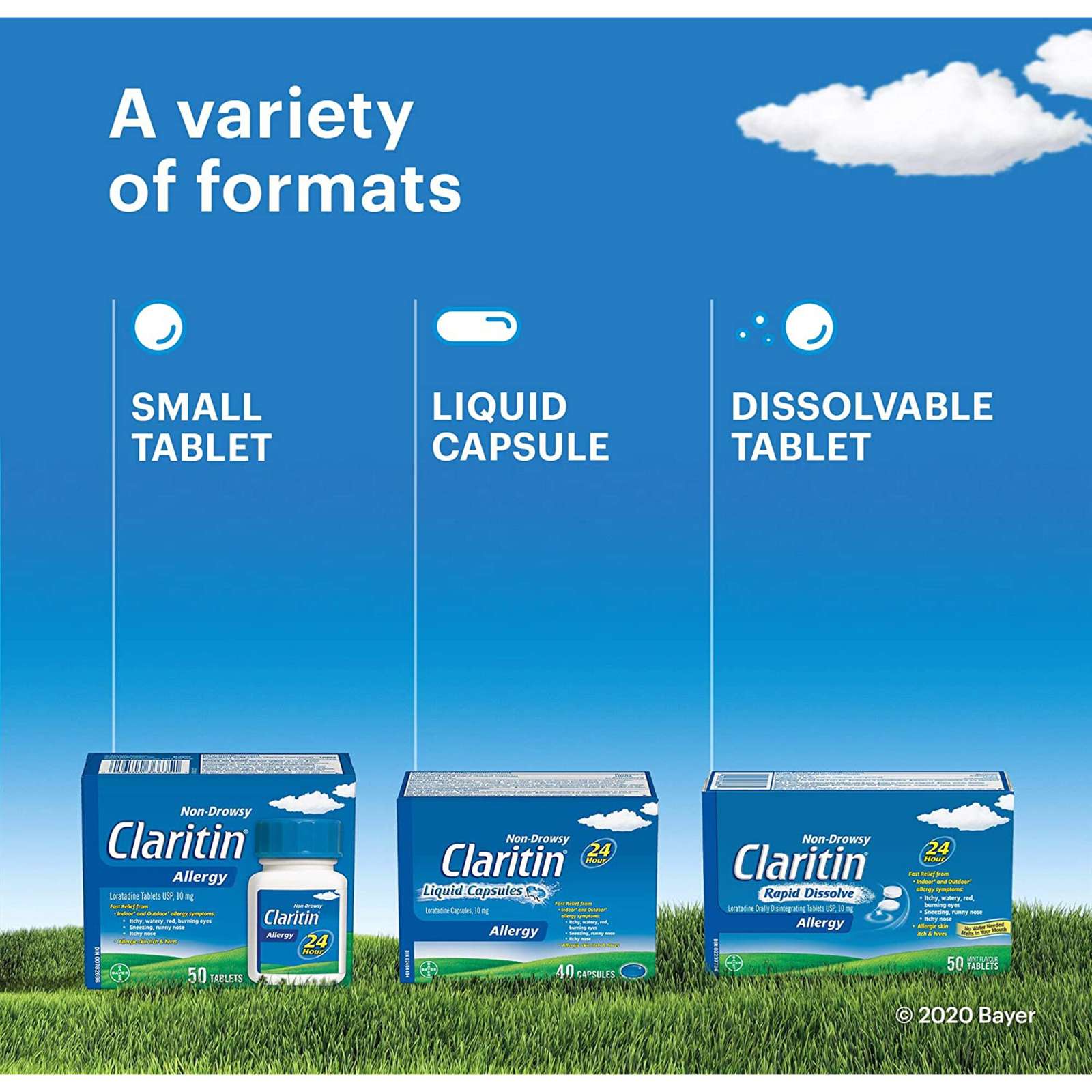Claritin Rapid Dissolve Allergy Medicine, 24-Hour Non-Drowsy Relief 10 mg, 10 Tablets