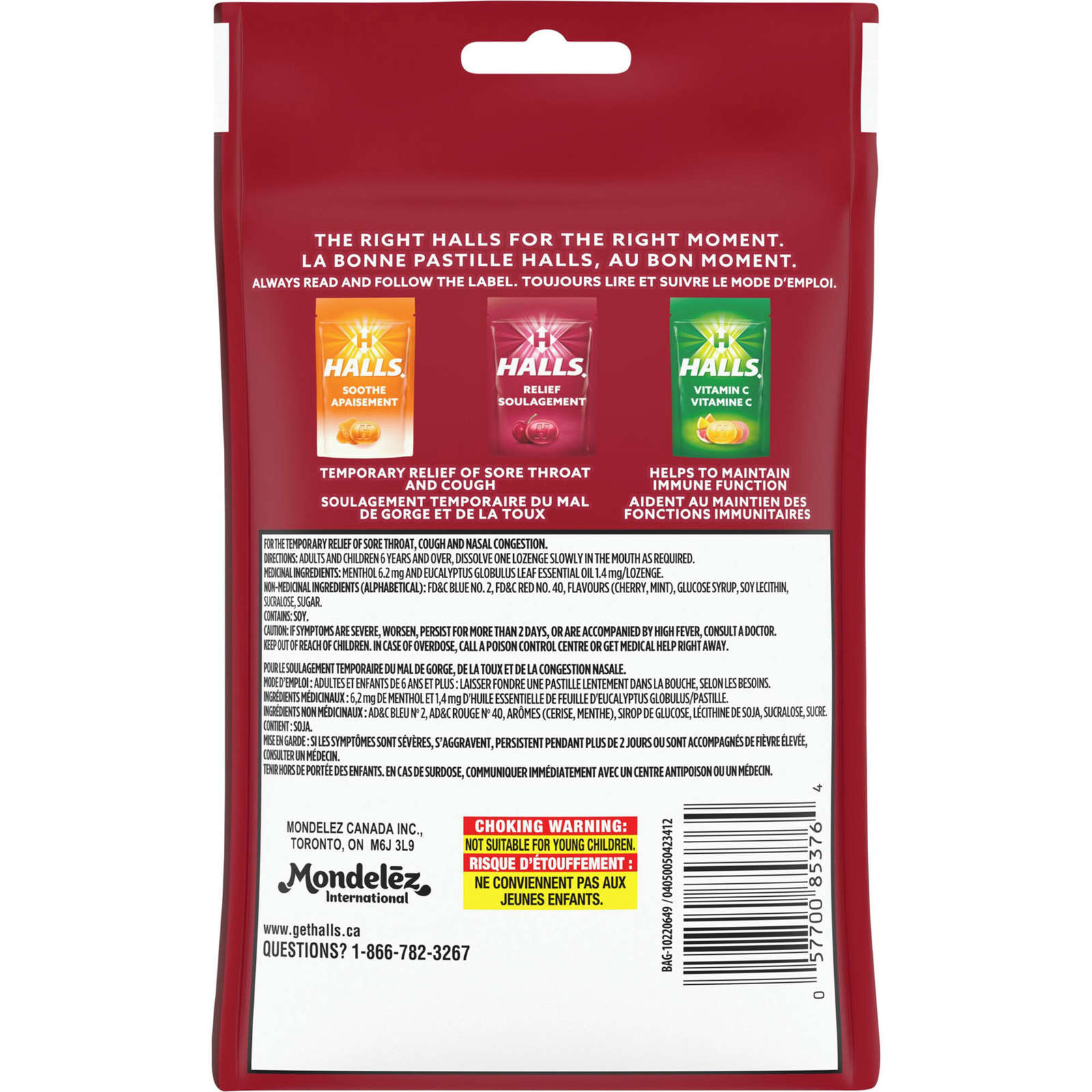 Halls Relief Mentho-Lyptus Cherry Flavour, 30 Cough Drops