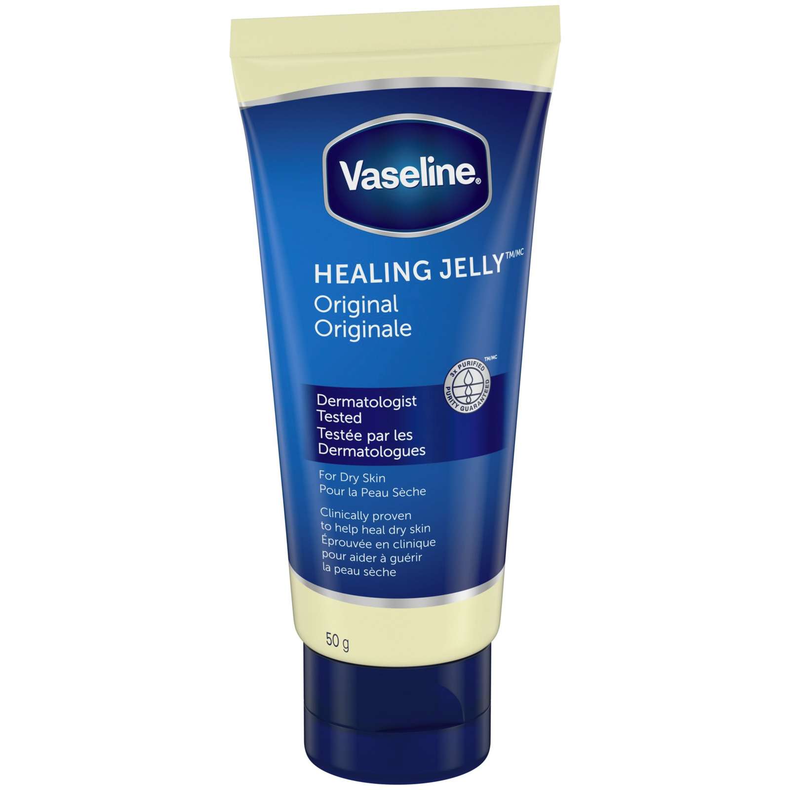 Vaseline Healing Jelly Petroleum Jelly for sensitive, dry skin Original hypoallergenic 50 g