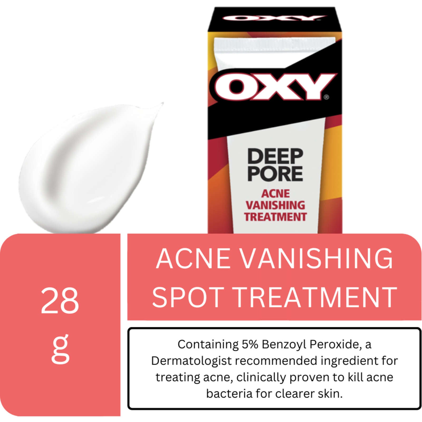 Deep Pore Acne Vanishing Treatment with Benzoyl Peroxide, For Stubborn Acne, For Blackheads and Visible Pores