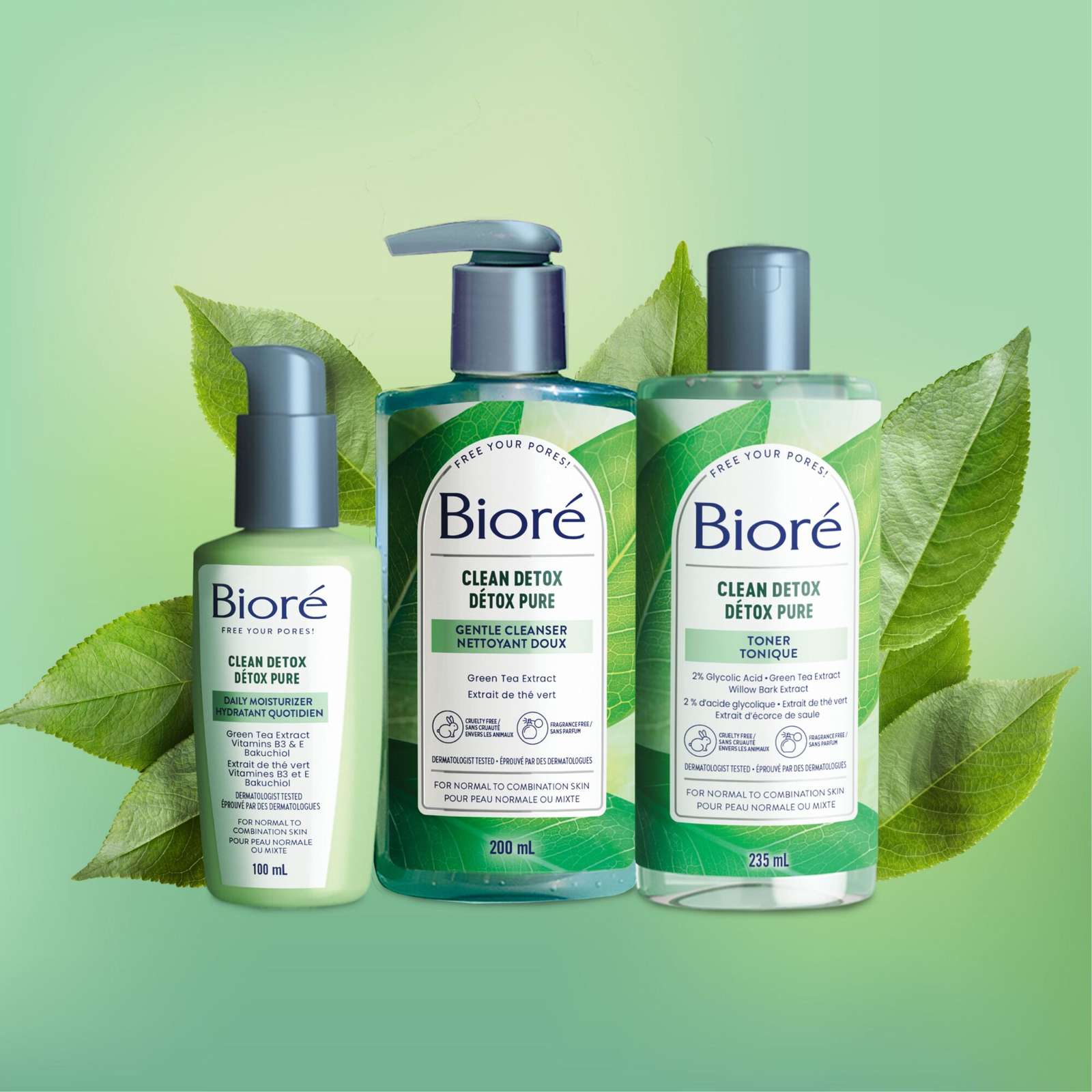 Bioré Clean Detox Hydrating Moisturizer, for Normal to Combination Skin