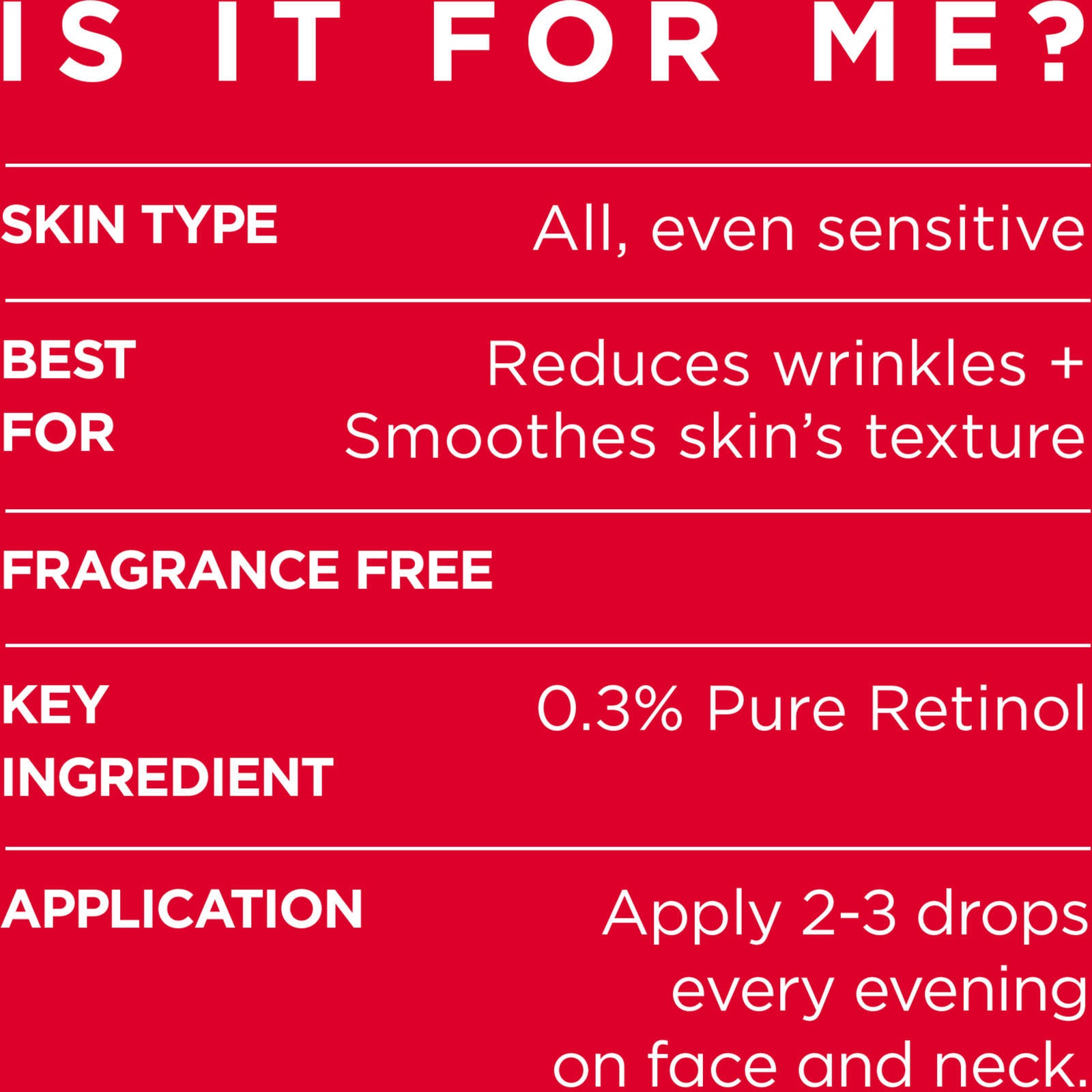 Retinol Serum 0.3% Pure
