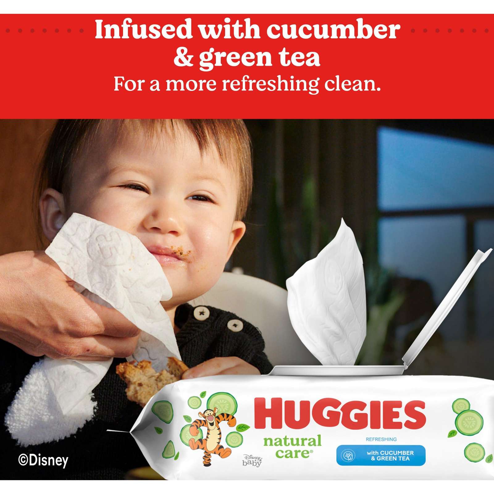 Huggies Natural Care Refreshing Baby Wipes, Scented, 6 Flip-Top Packs