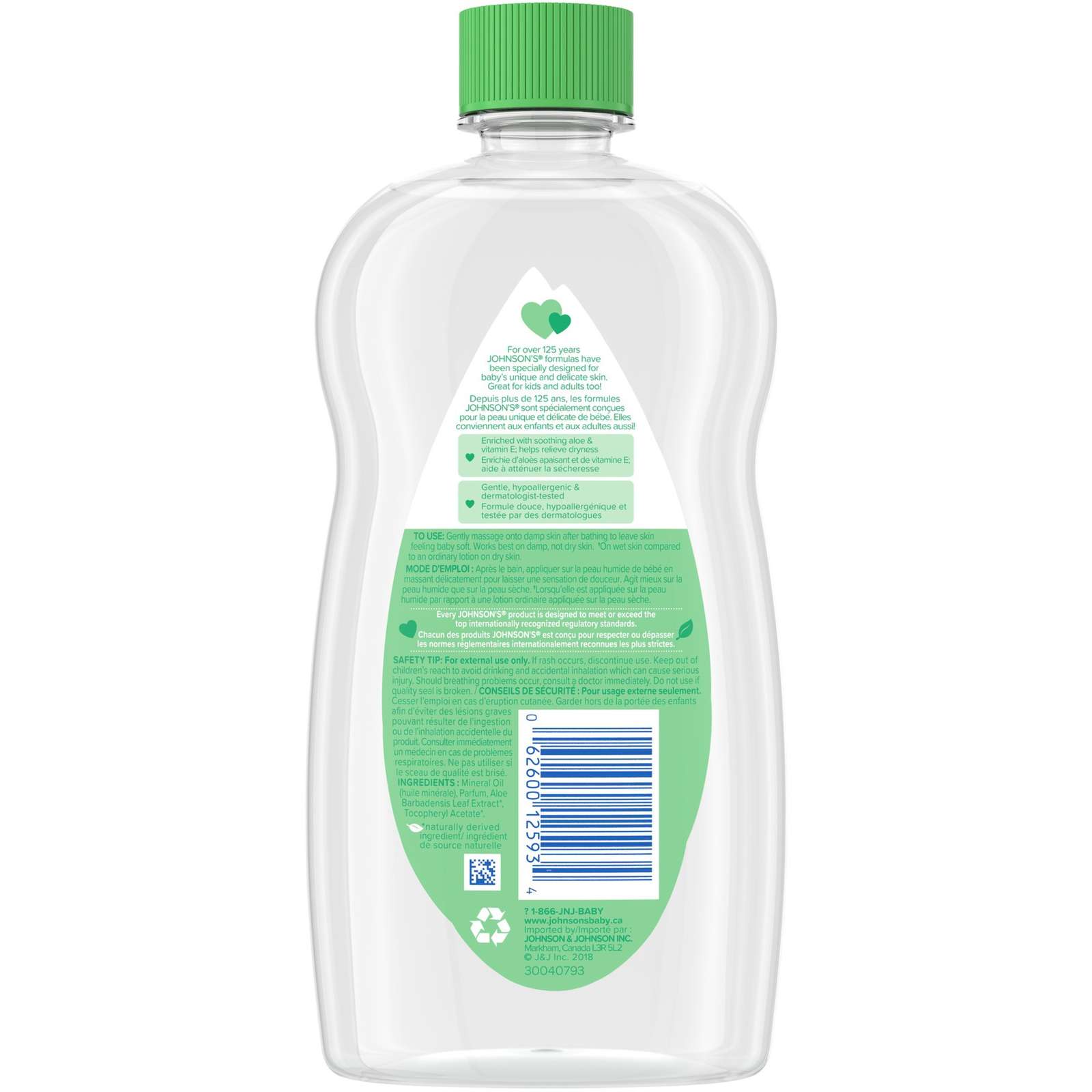 Baby Oil Gel with Aloe Vera, Vitamin E and Mineral Oil