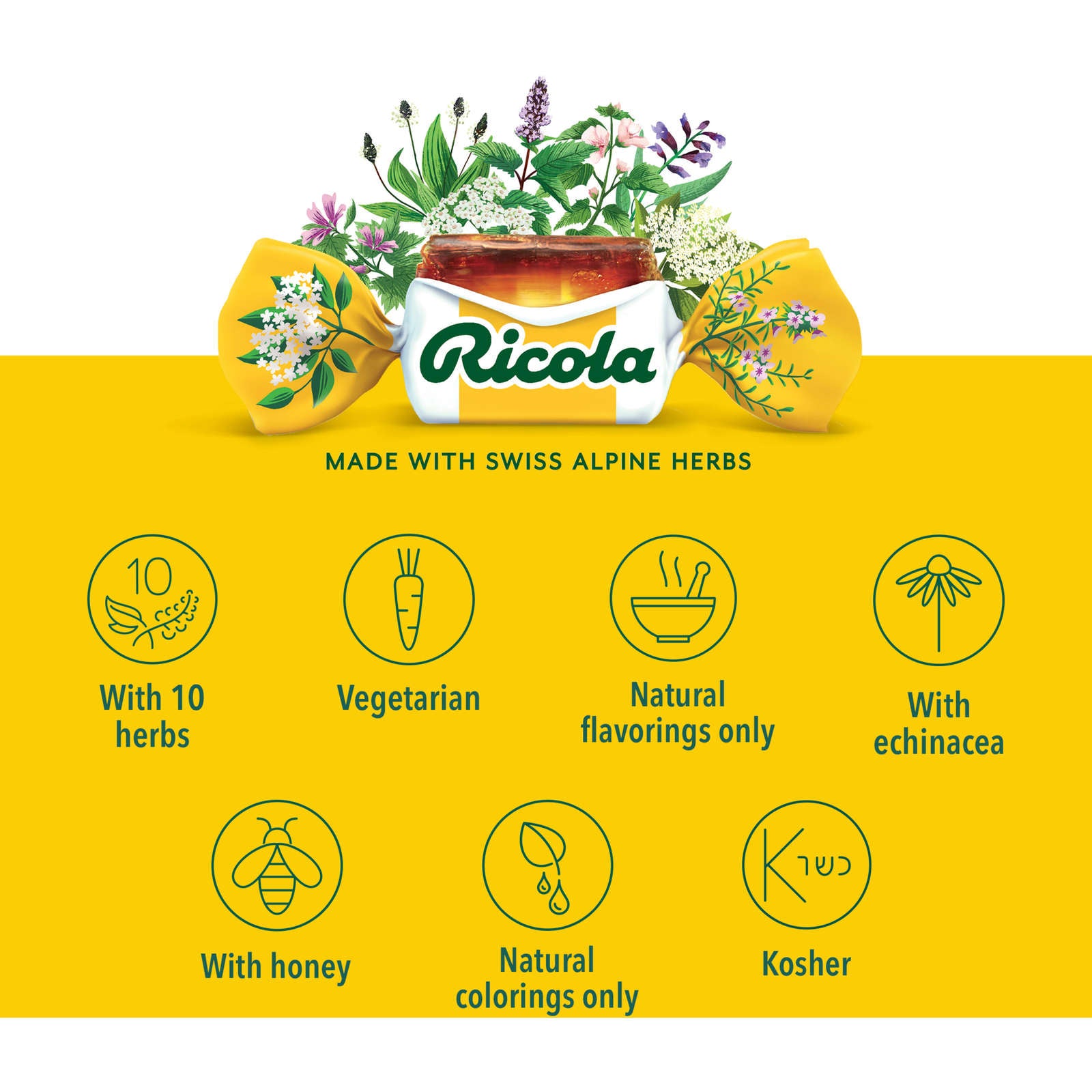 Honey Lemon with Echinacea Family Bag Cough Suppressant Throat Lozenges