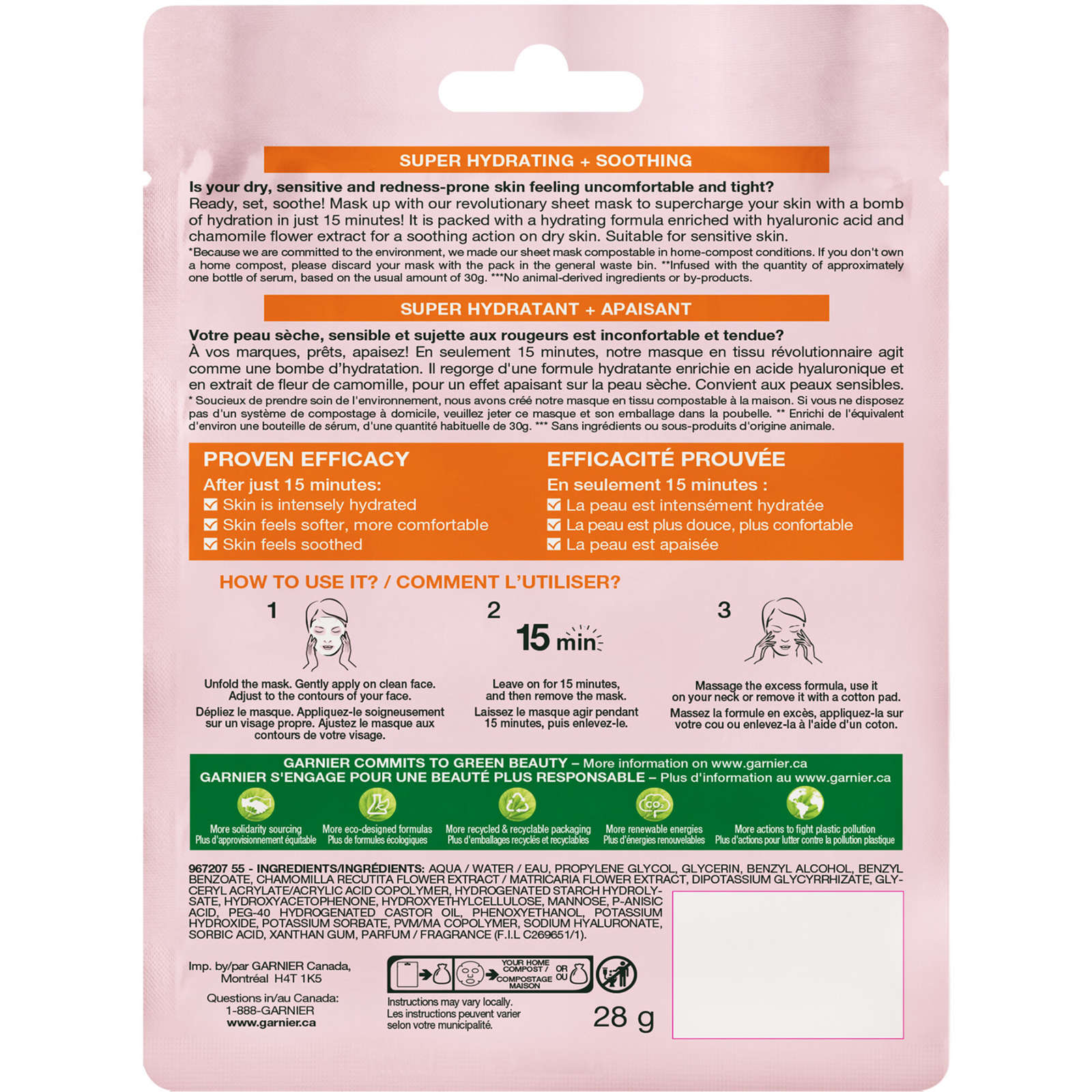 SkinActive Moisture Bomb Super Hydrating Sheet Mask with Pomegranate
