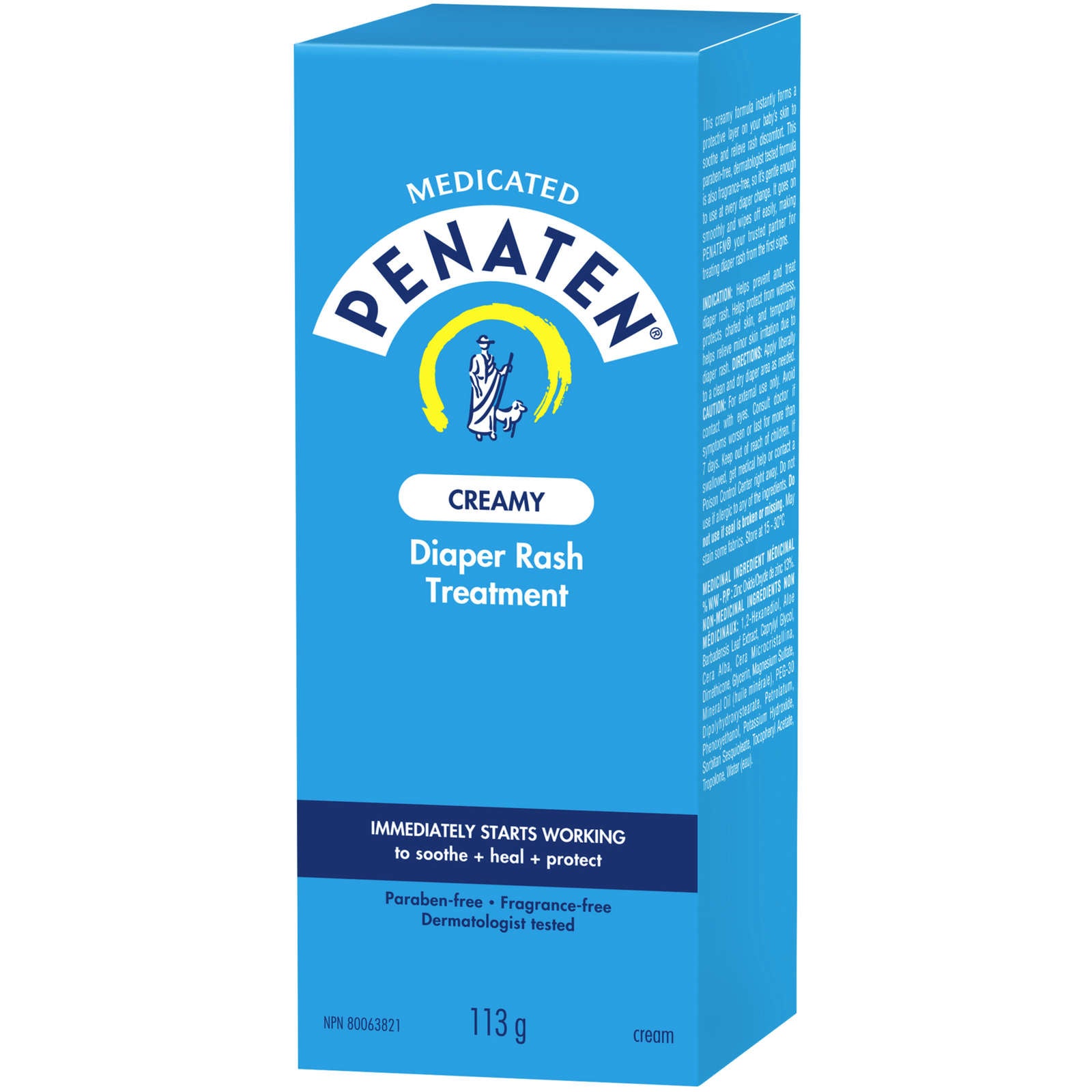Medicated Diaper Rash Cream for Baby, Zinc Oxide Cream