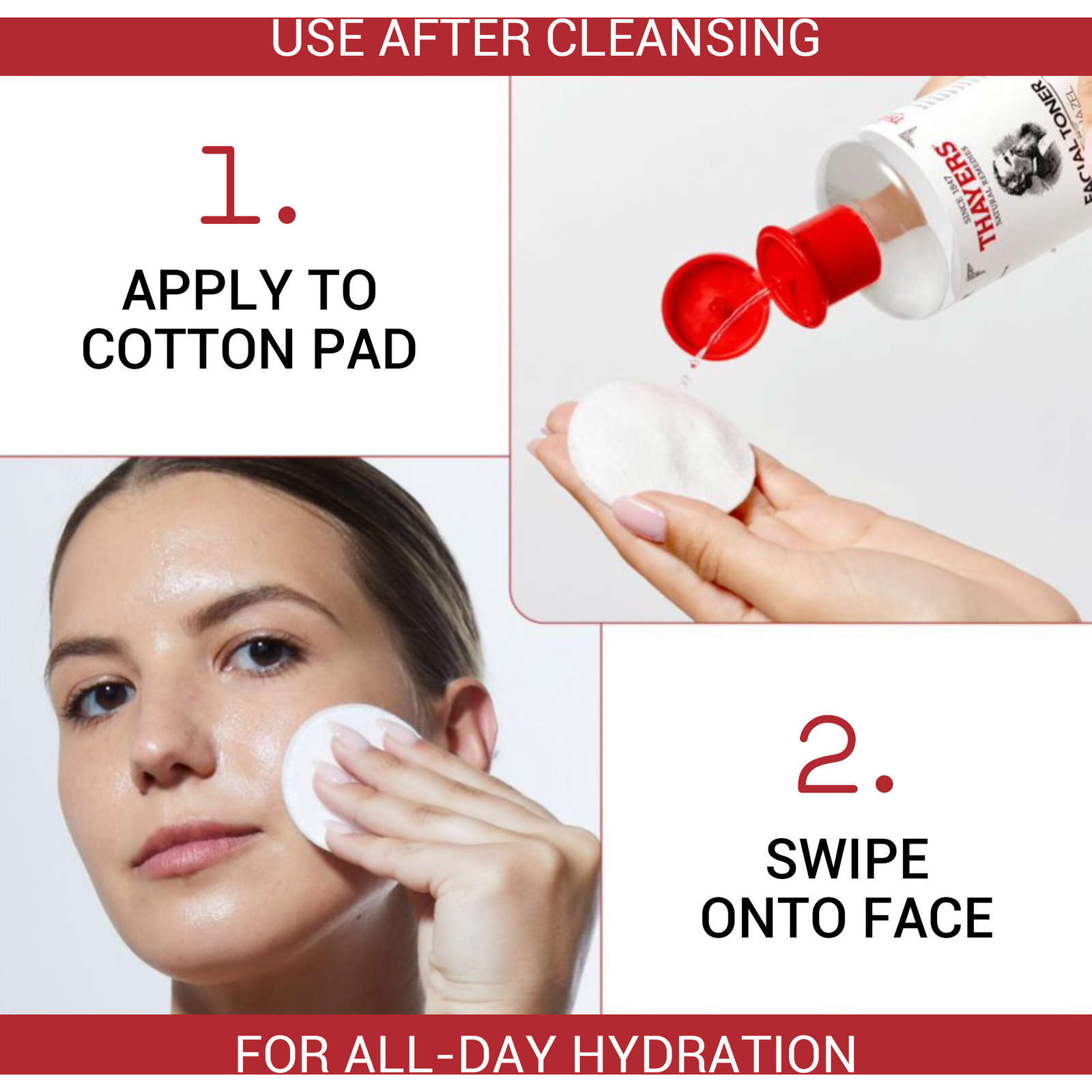 Unscented Alcohol Free Witch Hazel Face Toner with Aloe Vera