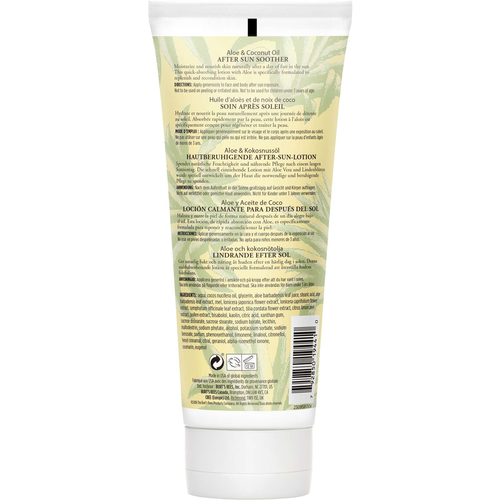 Aloe and Coconut Oil After Sun Soother
