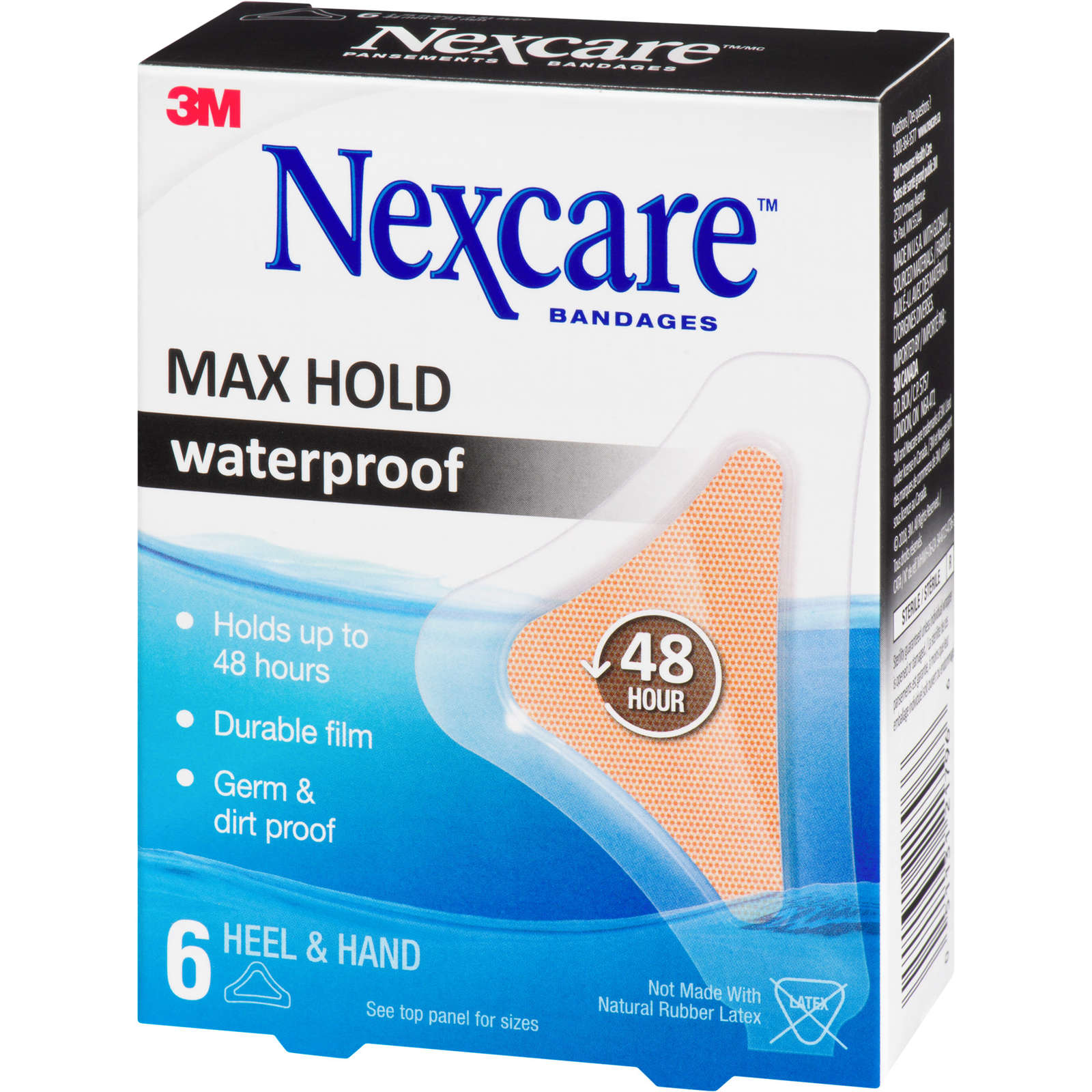 Nexcare™ Max-Hold Heel/Hand Waterproof Bandages