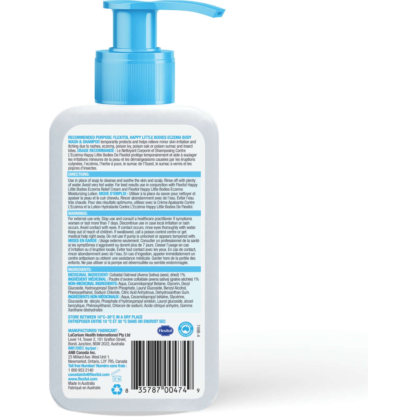 Happy Little Bodies™ Eczema 2 in 1 Body Wash and Shampoo