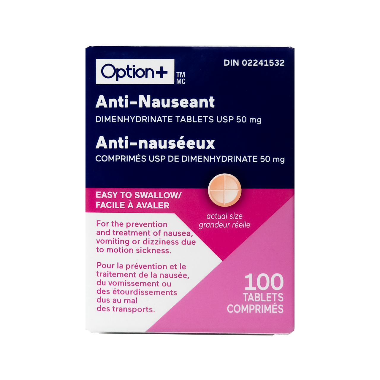 Option+ Anti-Nauseant Tablets 50 mg | 100 Tablets