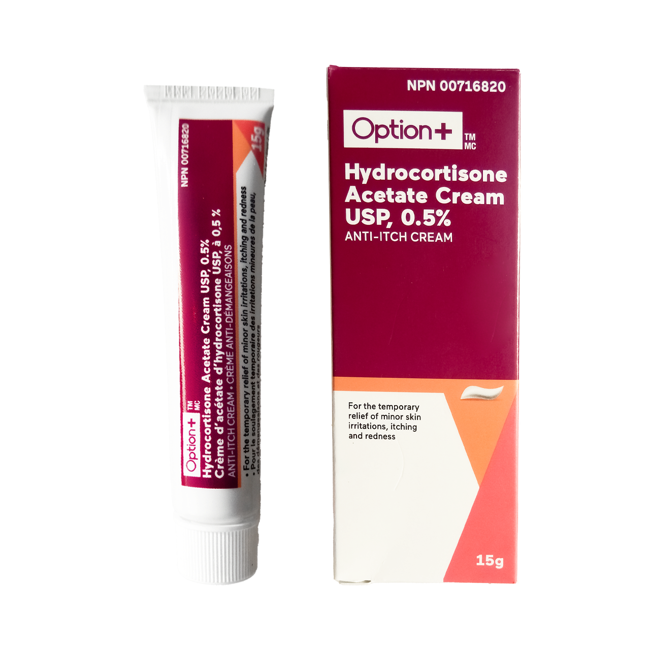 Option+ Hydrocortisone Acetate Cream 0.5 % | 15 g