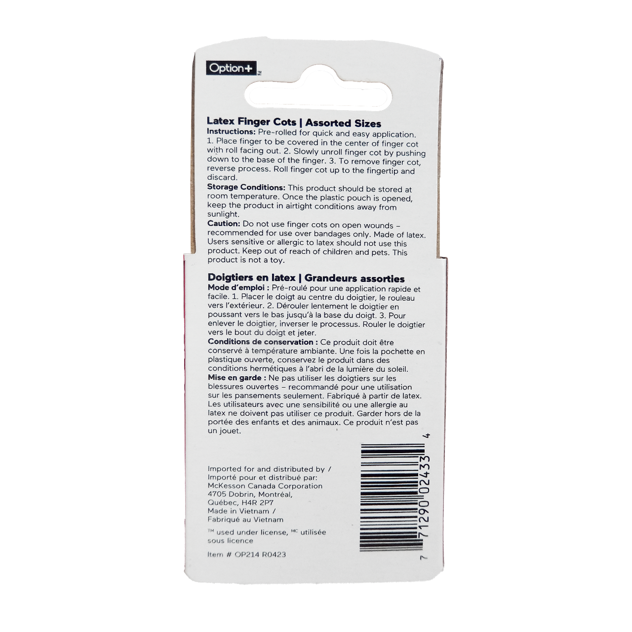 Option+ Latex Finger Cots | 24 Pack
