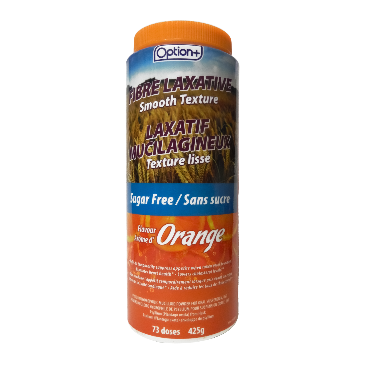 Option+ Fibre Laxative Smooth Texture - Orange Flavour | 425 g