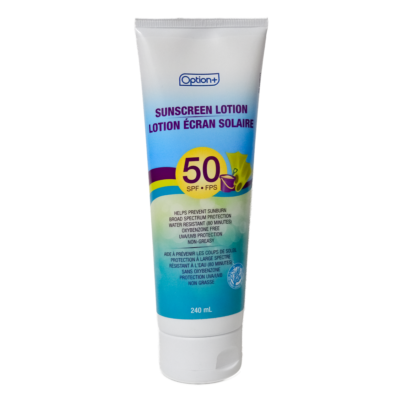 Option+ Sunscreen Lotion SPF 50 Non Greasy | 240 mL