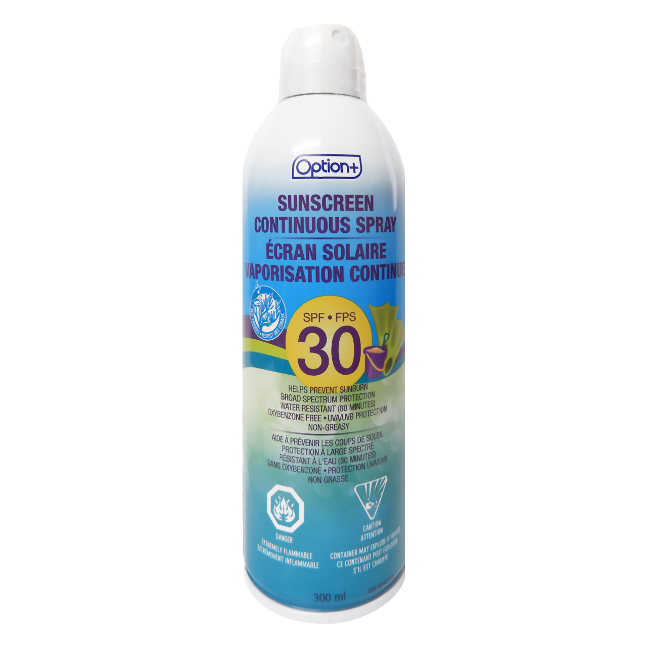 Option+ Continuous Spray Sunscreen SPF 30 | 300 mL