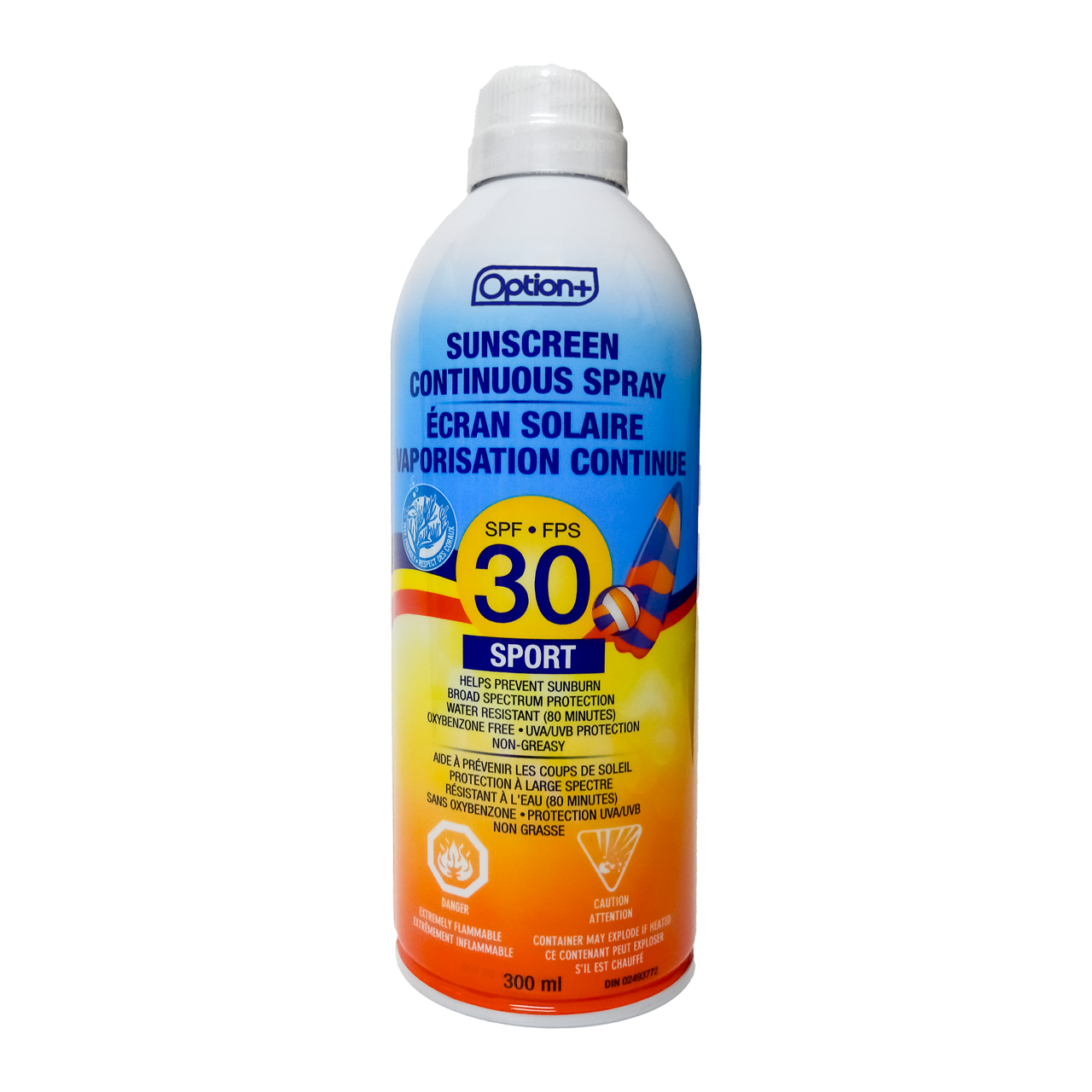 Option+ - SPF 30 Continuous Spray Sport Sunscreen | 300 mL