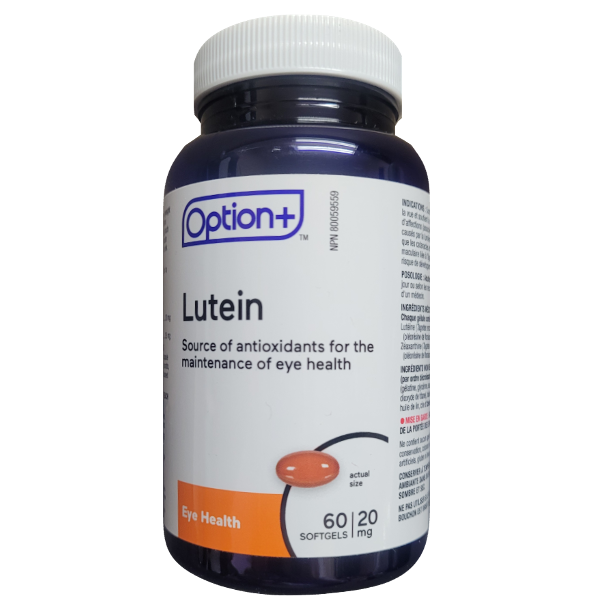 Option+ Lutein 20mg | 60 Softgels