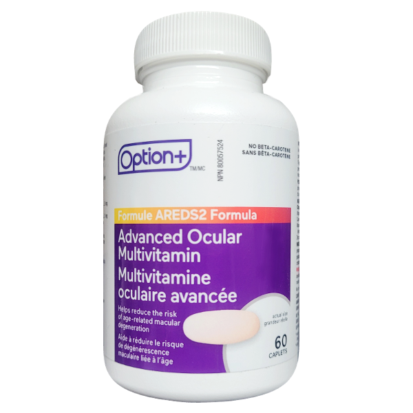 Option+ Advanced Ocular Multivitamin AREDS2 Formula | 60 Caplets