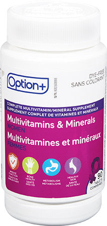 Option+ Multivitamins & Minerals for Women | 90 Tabs