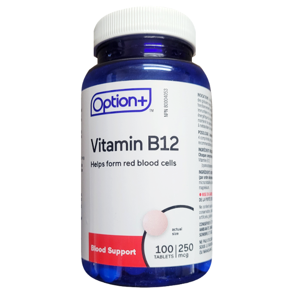 Option+ Vitamin B12 250 mcg Multivitamin | 100 Tablets