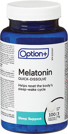 Option+ Quick Dissolve Melatonin | 3mg X 100 Sublingual Tablets