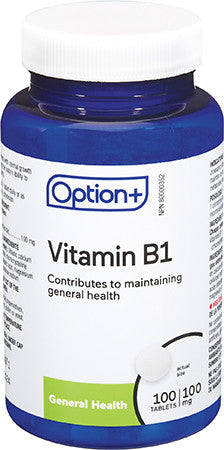 Option+ Vitamin B1 100 mg | 100 Tablets