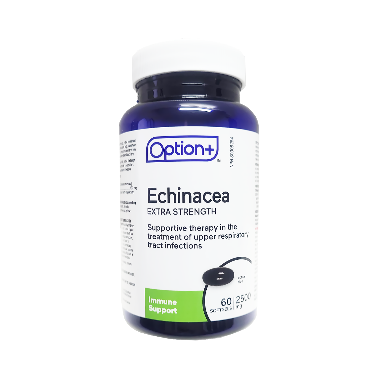 Option+ Echinacea Extra Strength Immune Support 2500 mg | 60 Softgels