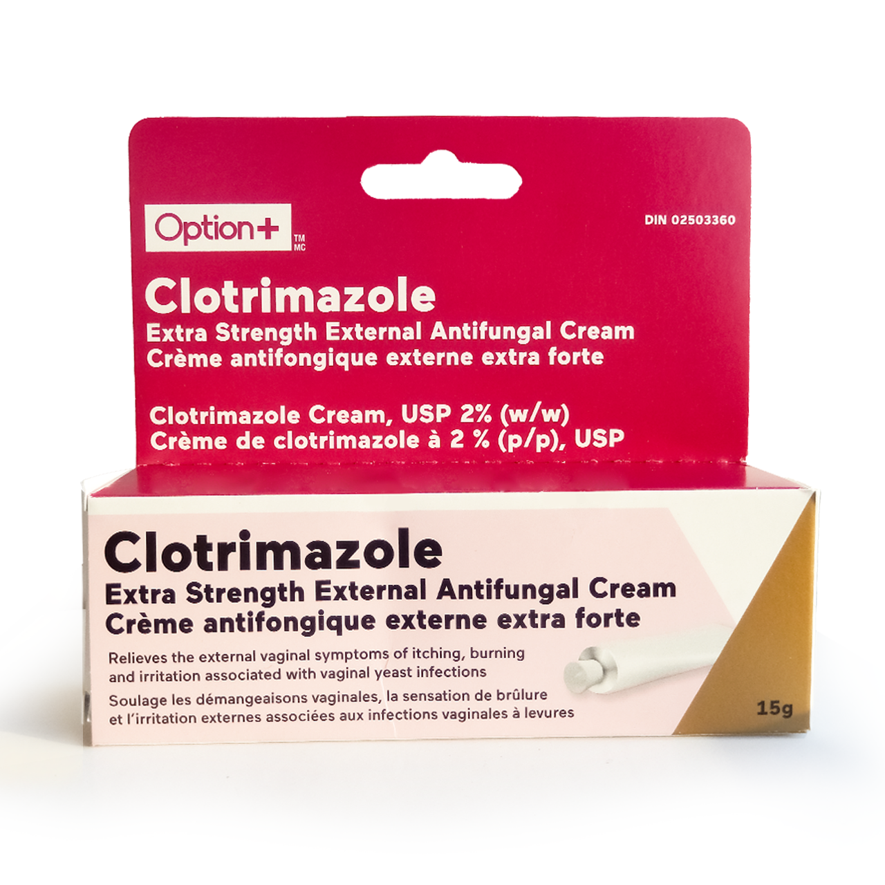 Option+ Clotrimazole Extra Strength External Antifungal Cream | 15 g