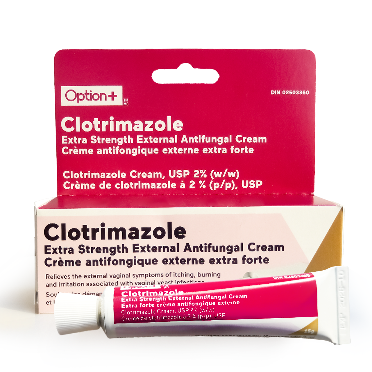 Option+ Clotrimazole Extra Strength External Antifungal Cream | 15 g