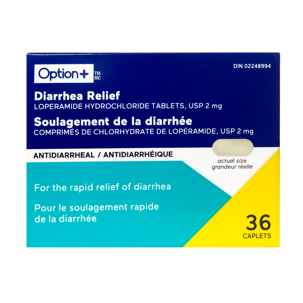 Option+ Diarrhea Relief USP 2 mg | 36 Caps